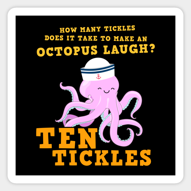 Octopus joke fun design. Lake Sticker TeePublic